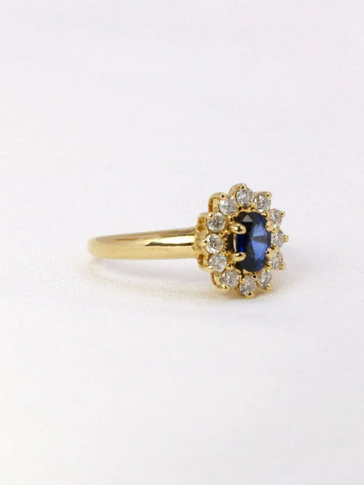 Bague 50 Bague marguerite saphir diamants 58 Facettes J400