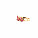 Ring 52 Yellow Gold & Ruby Garter Ring 58 Facettes 32-GS32226-06