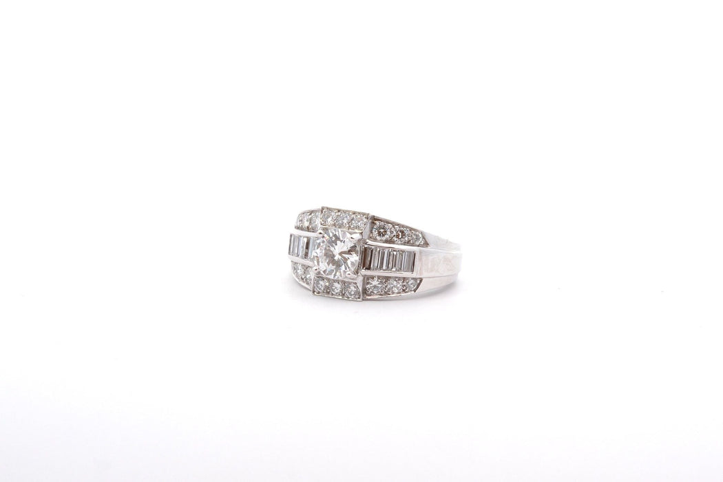 Bague 53 Bague diamant 0,77ct E/SI1 platine 58 Facettes 25591-26167