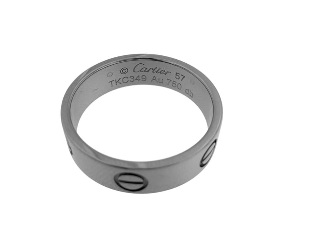 Bague 57 Bague Cartier Love Or Blanc taille 57 58 Facettes