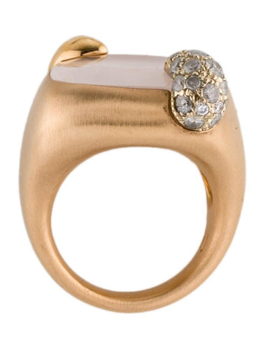 Bague POMELLATO - Bague Portrait Or Rose et Quartz 58 Facettes