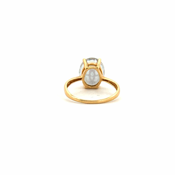 Bague 57 Solitaire Or Jaune & Topaze mystique 58 Facettes 53-GS28778