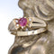 Bague 49 Bague moderne or jaune rubis diamants 58 Facettes 17-024C