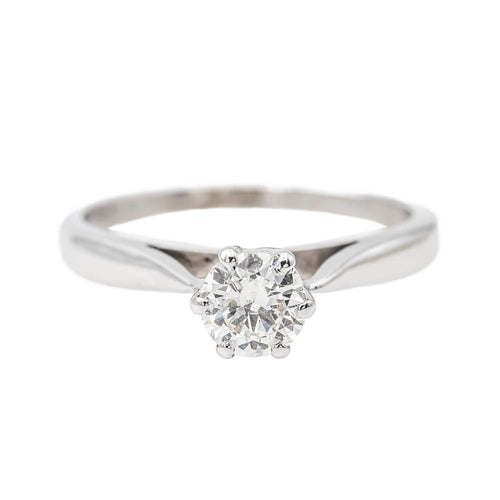 Bague  Solitaire Or blanc Diamant