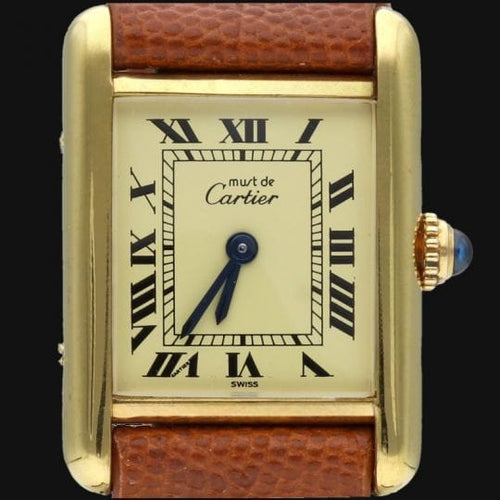 Montre Cartier Montre Must De Cartier Vermeil 58 Facettes MT44361