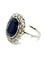 Bague 54.5 Bague ancienne or blanc saphir 5 ct et diamants 0,60 ct 58 Facettes 1296