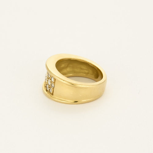 Bague 52,5 Bague bandeau en or jaune et diamants 58 Facettes FON2505
