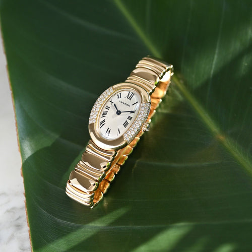 Cartier Baignoire Small Or Jaune et Diamants 58 Facettes