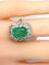 Bague 52 Bague marguerite en or 18 carats, émeraude 3,49 ct et diamants 58 Facettes AB567