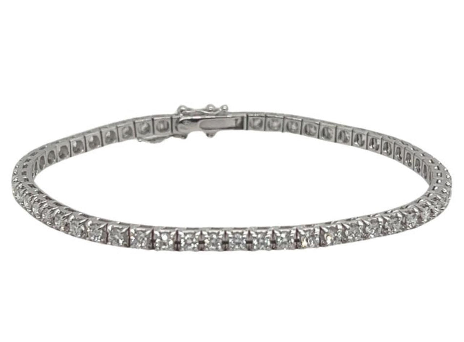 Bracelet Bracelet Tennis Or Blanc Diamants 58 Facettes