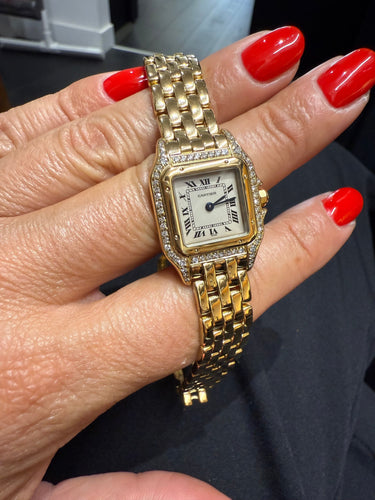Montre CARTIER - Montre Panthère Or jaune et Diamants 58 Facettes 1.0000811/1