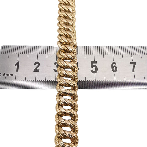 Bracelet maille américaine or jaune