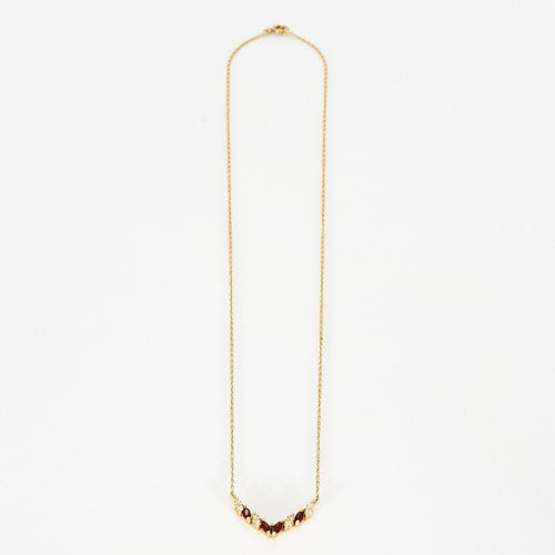 Collier Collier V grenats et goshénites 58 Facettes LP561