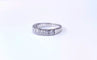 Bague 54 Bague demi-alliance sertie de diamants en or blanc 18k 58 Facettes Al.Demi.B.1ct.DV