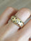 Bague 51 Bague boule en or jaune, diamant, rubis, saphirs, émeraudes 58 Facettes