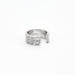 Bague 53 CARTIER - Bague double C or blanc 58 Facettes