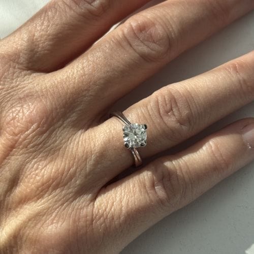 Bague 50 Bague solitaire diamant 1,20 ct 58 Facettes 12503