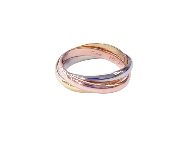 Cartier - Bague alliance 3 ors en or jaune, blanc et rose 18k