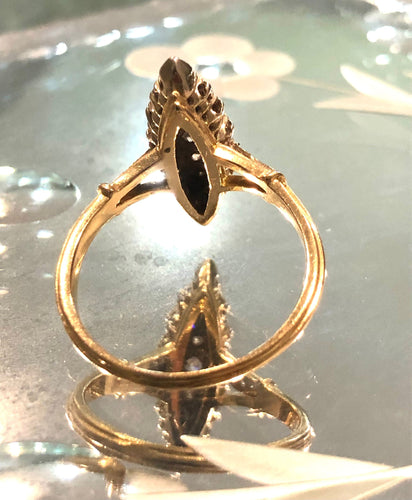 Bague Bague marquise or jaune et diamants 58 Facettes