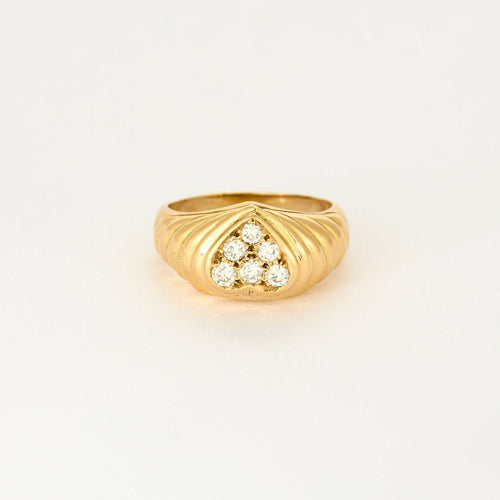 Bague 59.5 Bague coeur or jaune et diamants 58 Facettes SOR10522