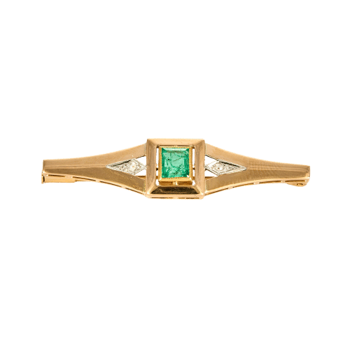 Broche Broche vintage émeraude diamants 58 Facettes