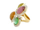 Bague 54 bague en or jaune 18k t54 sertie 5 pierres & 150 diamants 1.05ct 58 Facettes 268939