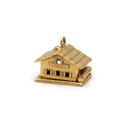 Pendentif Charm Maison - Or jaune & Résine 58 Facettes 250246R