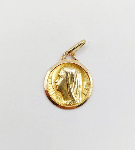 Pendentif Médaille religieuse vintage or jaune 58 Facettes A05841