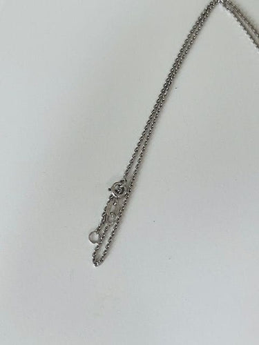Collier Collier diamant en solitaire, or gris 58 Facettes