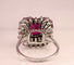 Bague 54 Bague or blanc, magnifique rubis 2,24 carats non chauffé et diamants 58 Facettes AB417