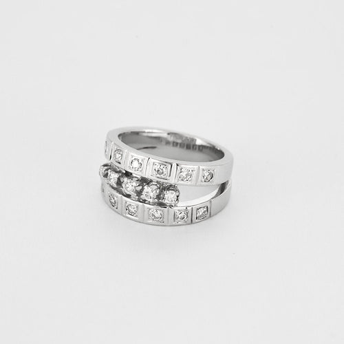 Bague 53 Bague en or gris et diamants 58 Facettes SBR1758