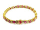 Bracelet or jaune diamants rubis