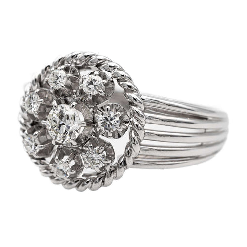 Bague 55.5 Bague Marguerite Platine Diamant 58 Facettes 2490560CN