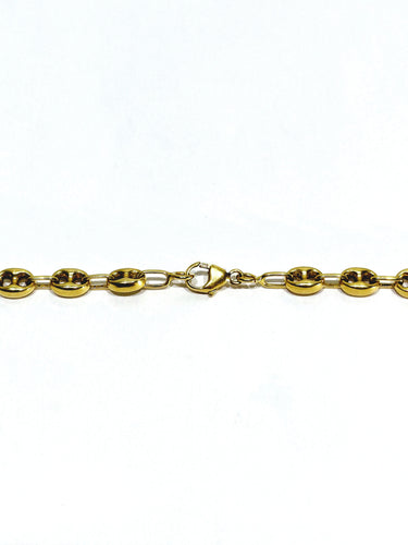 Collier Chaîne maille grain de café en or jaune 18 carats 58 Facettes