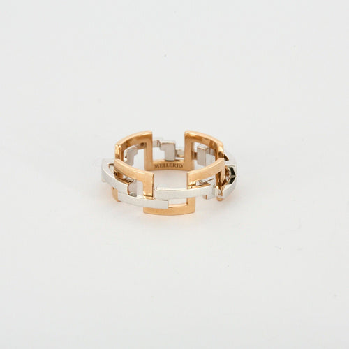 Bague 52 MELLERIO - Graphic - Bague or rose et blanc 58 Facettes J1WP463-0052