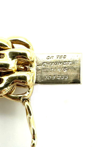 Bracelet CHAUMET. Bracelet vintage or jaune 18K 58 Facettes