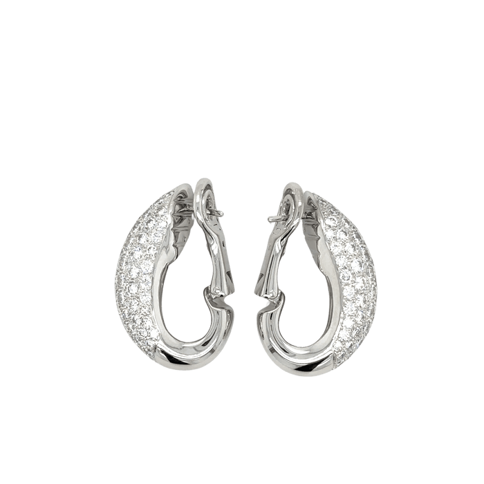 Boucles d'oreilles CHAUMET - Boucles d'oreilles modèle Hommage à Venise en or blanc et diamants 58 Facettes 1.0002545/1