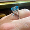 Bague 53 Bague Topaze Bleue 9.08 Ct Diamants 58 Facettes 7815 A