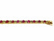 Bracelet or jaune diamants rubis