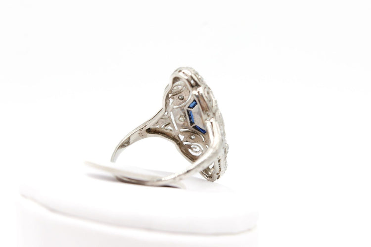 Bague 53 Bague 1930 marquise platine et diamants 58 Facettes 250309