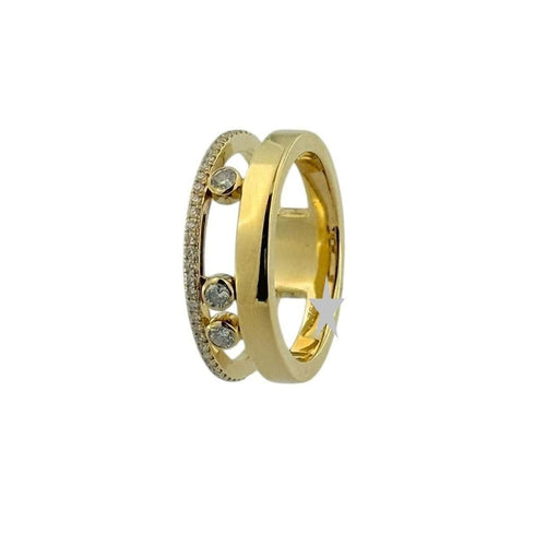 Bague 54 MESSIKA - Move Bague Romane or jaune et diamants 58 Facettes