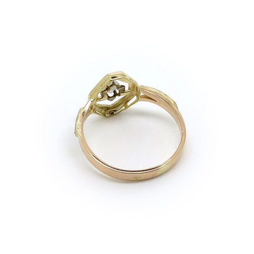 Bague Bague Octogonale, Or et Diamants 58 Facettes