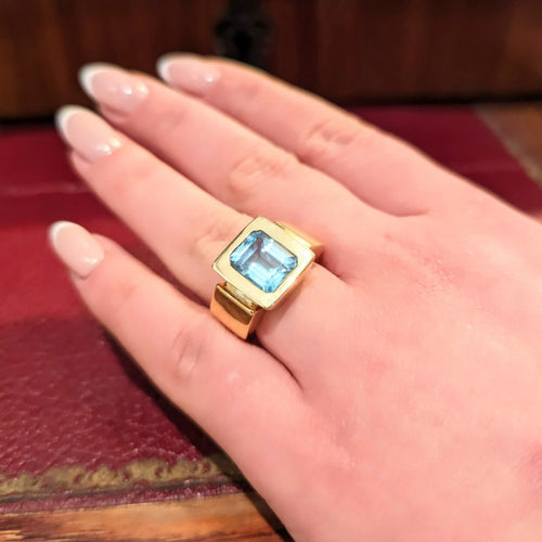 Bague 54 Bague Or jaune Topaze Didier Guérin 58 Facettes 28815