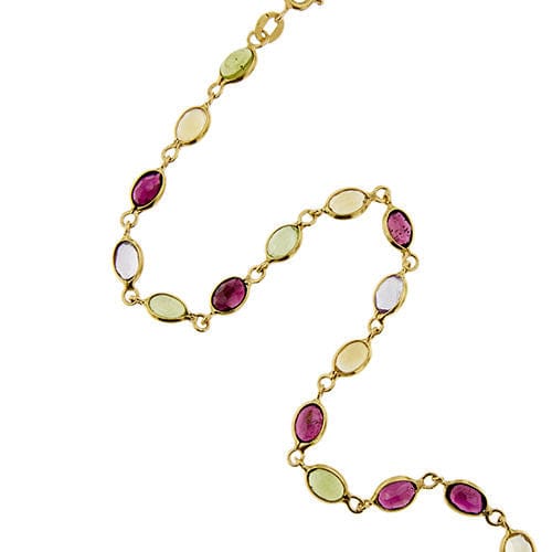 Bracelet Bracelet en or jaune orné de pierres colorées 58 Facettes 35889