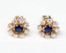 Boucles d'oreilles Paire de Boucles d'Oreilles Marguerite Saphir et Diamants 58 Facettes A11580