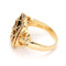 Bague 61 Bague treillis en or jaune, diamants et émail 58 Facettes E9D02CAC82424A9E93FB62EBBFAA7096