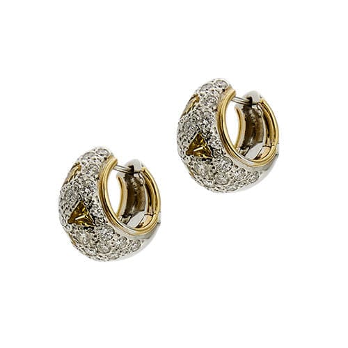 Boucles d'oreilles POMELLATO - Boucles d'oreilles en saphirs jaunes et diamants 58 Facettes 38310