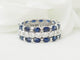 Bague 52 Bague alliance en or blanc, saphirs et diamants 58 Facettes 33594