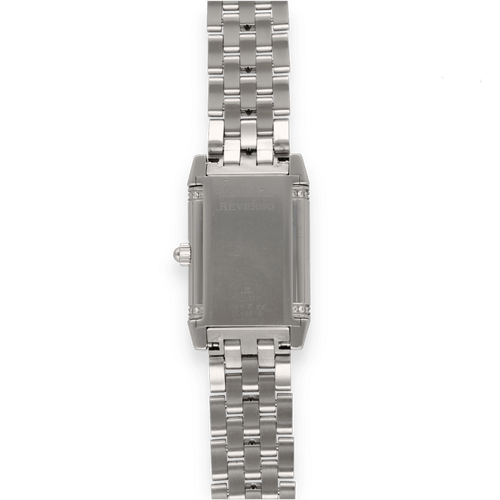 Montre Montre Jaeger LeCoultre "Reverso" Lady Acier Duetto diamants de 2008. Ref : 266.8.44. Boite et Papiers d'origine. 58 Facettes