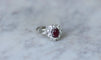 Bague 58 Bague Marguerite Rubis Birman Non Chauffé 1.60 Cts et Diamants 58 Facettes